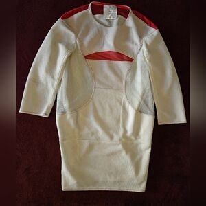 Comme des Garcons Beige and Red Tennis Dress